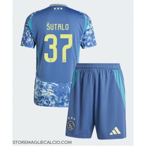 Ajax Josip Sutalo #37 Maglia Gara Trasferta Repliche 2024-25 Bambino Maniche Corte Ajax Josip Sutalo #37 Maglia Gara Trasferta Repliche 2024-25 Bambino Maniche Corte